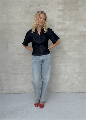 Spenda denim bluse Dark Blue Neo Noir 